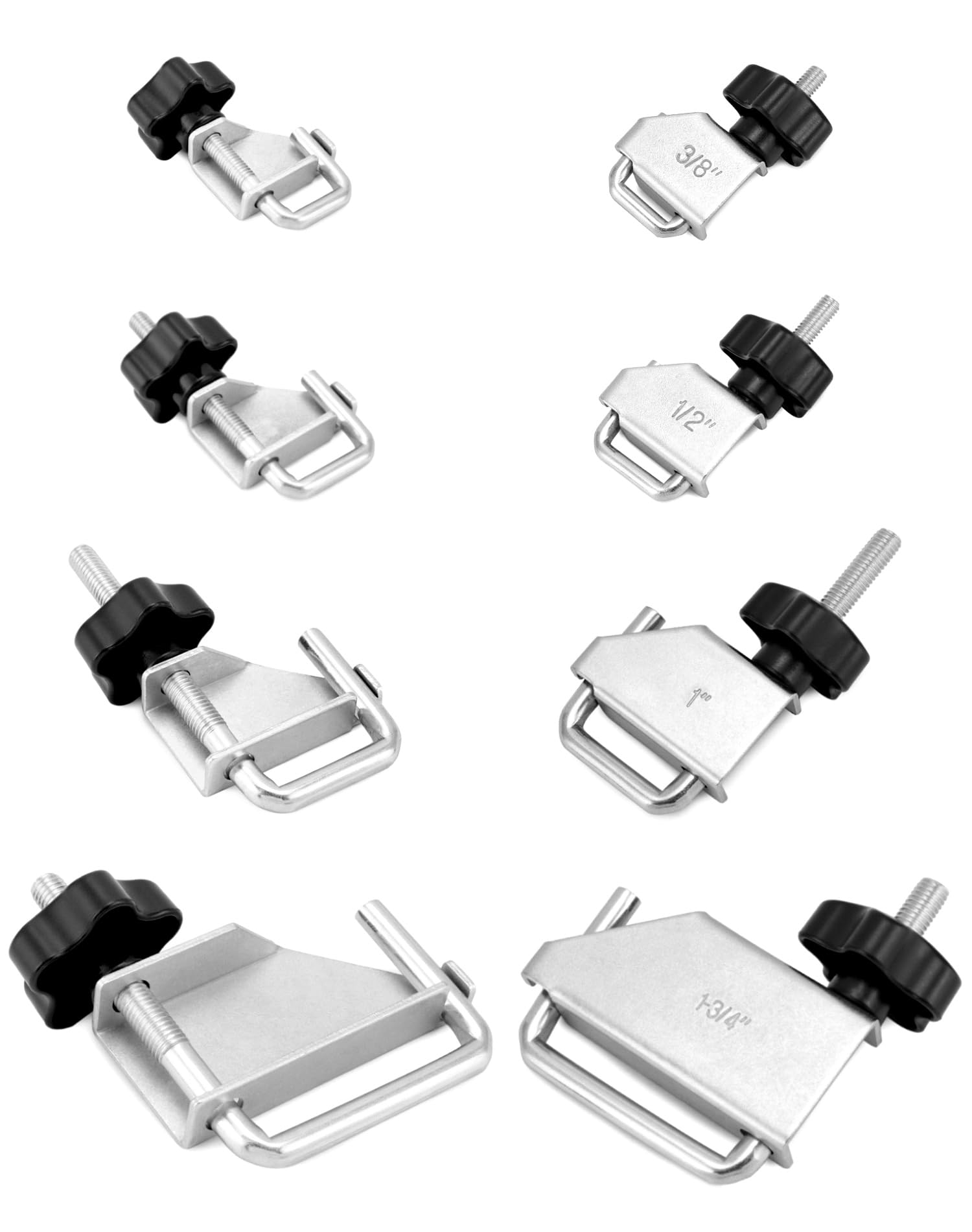 QWORK Kit de colliers de serrage pour conduite de fluide, 8 colliers de serrage pour tuyau de vide, radiateur sous vide, 4 tailles (0,95 cm, 1,27 cm, 2,5 cm, 4,5 cm)