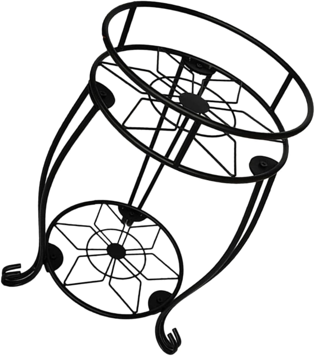 Double Metal Plant Stand Sturdy Flower Pot Holder for Decoration Heavy Duty Flower Rack for Garden Patio Home Use