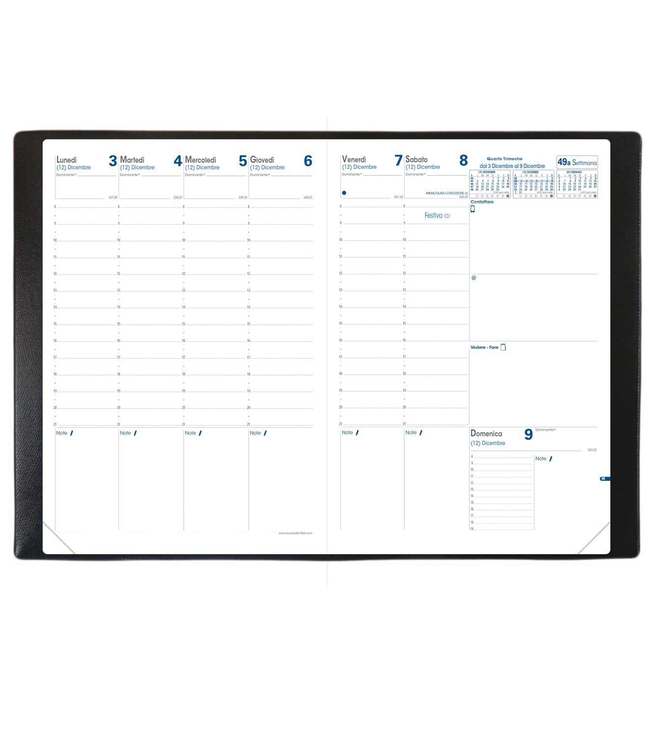 Quo Vadis 024331Q - Agenda semanal de 2021, 21 x 29,7 cm, color rojo