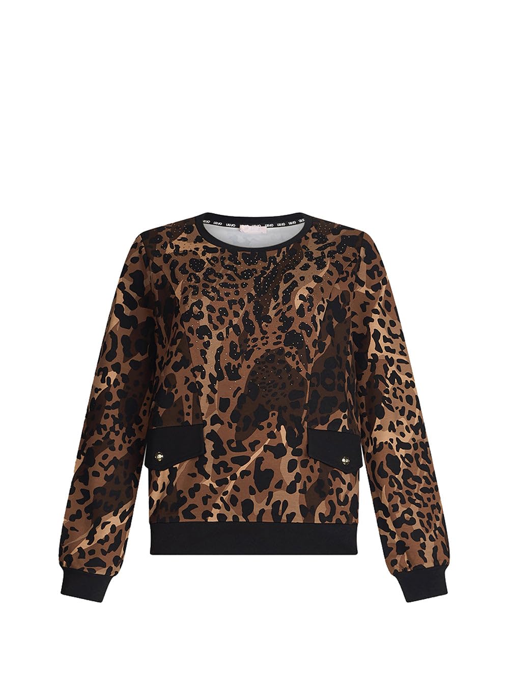Liu Jo Felpa Donna Leopardato - Multicolore ECS Felpa Chiusa - S