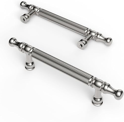 Asidrama Paquete de 10 manijas de gabinete de cocina doradas moleteadas de 3.75 pulgadas (3.780 in), tiradores de gabinete, accesorios de gabinete