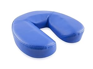 QUIRUMED Cojín Facial, Forma de Herradura, 29 x 27 x 7 cm, Color Blanco, Relleno de Espuma, para Yoga, para Fitness, para Masaje