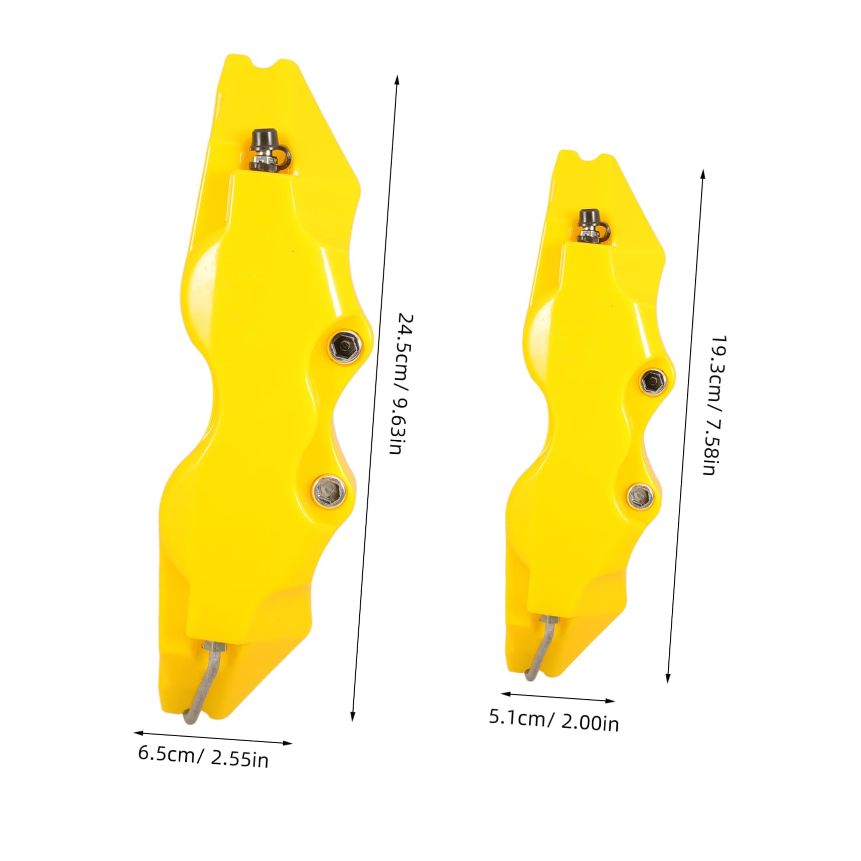 ABOOFAN Set 2 Copri Pinze Freni Gialli in Abs Stile 3d per Copertura Pinza Freno Anteriore e Posteriore Compatibili Ampia Installazione Facile per Auto
