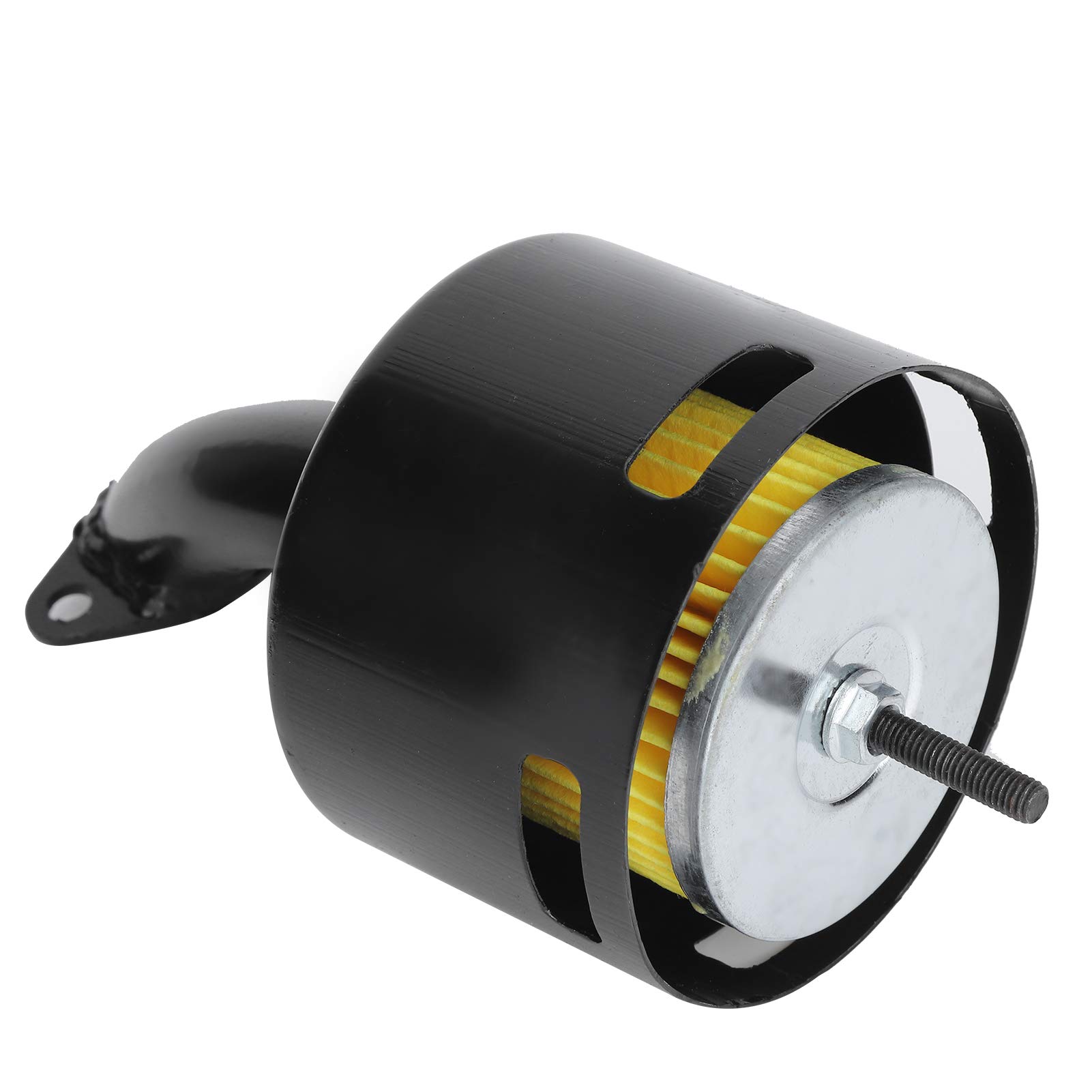 Silenziatore del motore,18,5x11 cm pratico gruppo silenziatore di scarico in ferro+materiale plastico prestazioni stabili adatto per filtro dell'aria di alimentazione della pompa dell'acqua 168F/170F