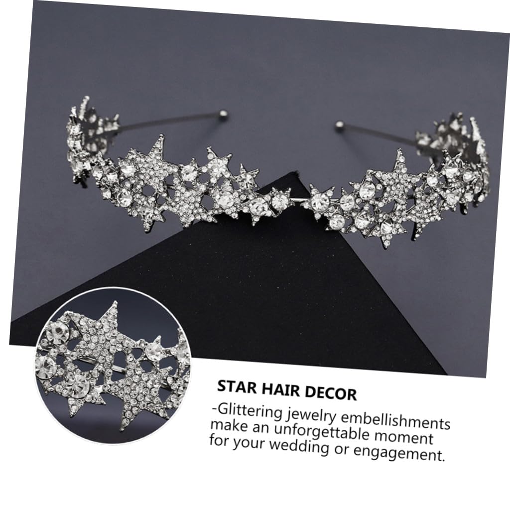 FOMIYES 3stücke Star Haarnadel Für Bräute Elegantes Wasserstein-haaraccessoire Funkelndes Headdress Für Hochzeiten Und Besondere Anlässe Silberschimmer Anpassbar An Verschiedene