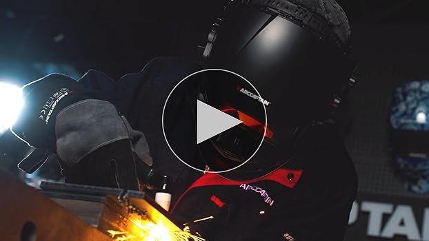ARCCAPTAIN Flip Up Design Welding Helmet, Large Viewing 3.94