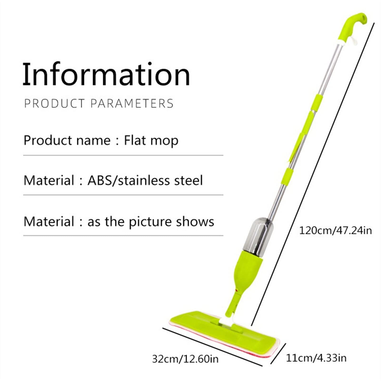 TOMYEUS Fregona con Spray con Tela de Microfibra Reutilizable Evite el Interruptor de Mango Giratorio de Lavado a Mano Squeeze MOP Herramienta de Limpieza (Color : 1 Mop 1 Cloth)