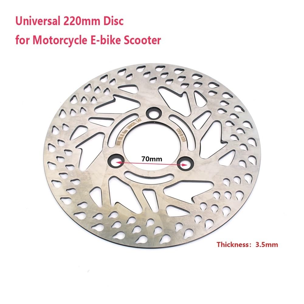 Dischi Freno Dischi Freno Anteriori Posteriori Universali Da 220 Mm A 3 Fori Per Scooter Moto Dirt Bike ATV