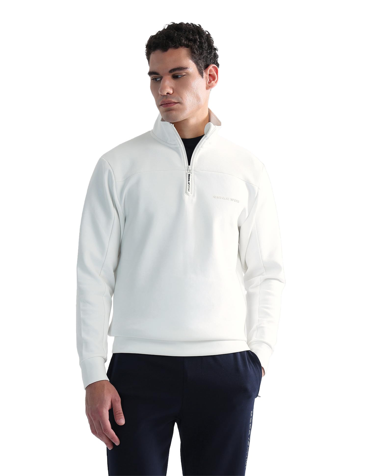USPA Active Sports Men's Regular fit Solid Active Sweatshirt