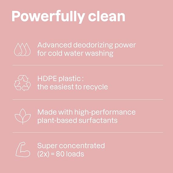 ATTITUDE Baby Laundry Detergent Liquid, Made in Canada, EWG Verified, Safe for Baby Clothes, Infant and Newborn, Naturally Derived, HE Compatible, Soothing Chamomile, 80 Loads, 2 L