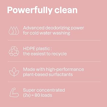 ATTITUDE Baby Laundry Detergent Liquid, Made in Canada, EWG Verified, Safe for Baby Clothes, Infant and Newborn, Naturally Derived, HE Compatible, Soothing Chamomile, 80 Loads, 2 L