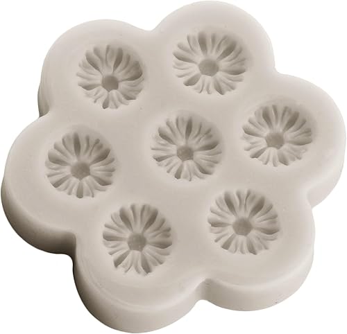 Miniatura 9 de Sijiangmold Moldes de silicona para fondant de margaritas de crisantemo para decoración de pasteles, caramelos, arcilla polimérica, pasta de goma de