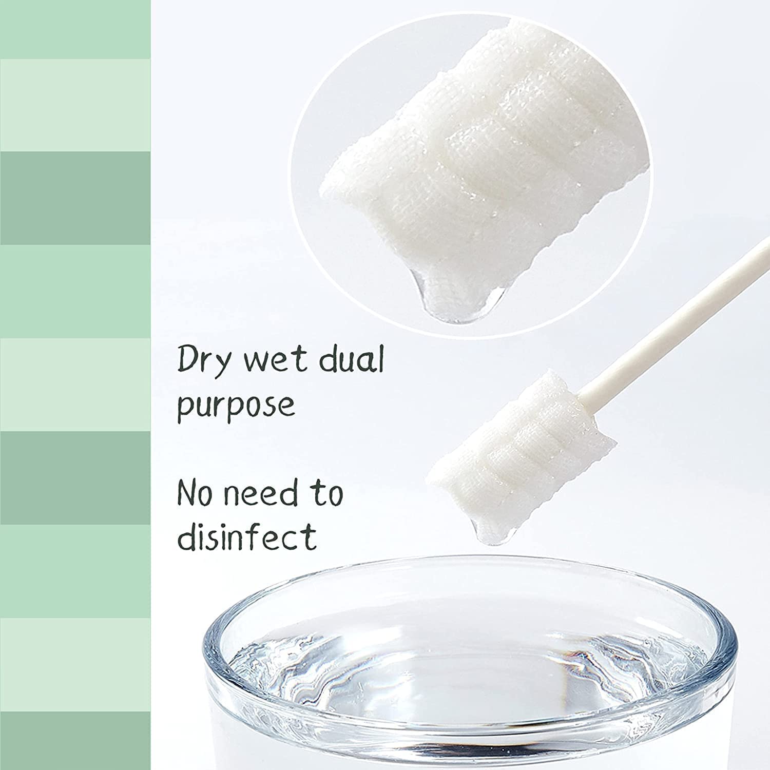 Baby Oral Cleaner do czyszczenia języka dla niemowląt, szczoteczka do zębów 0-36 miesięcy, pielęgnacja drżenia, 102 szt. + 1 pędzel do zębów z etui