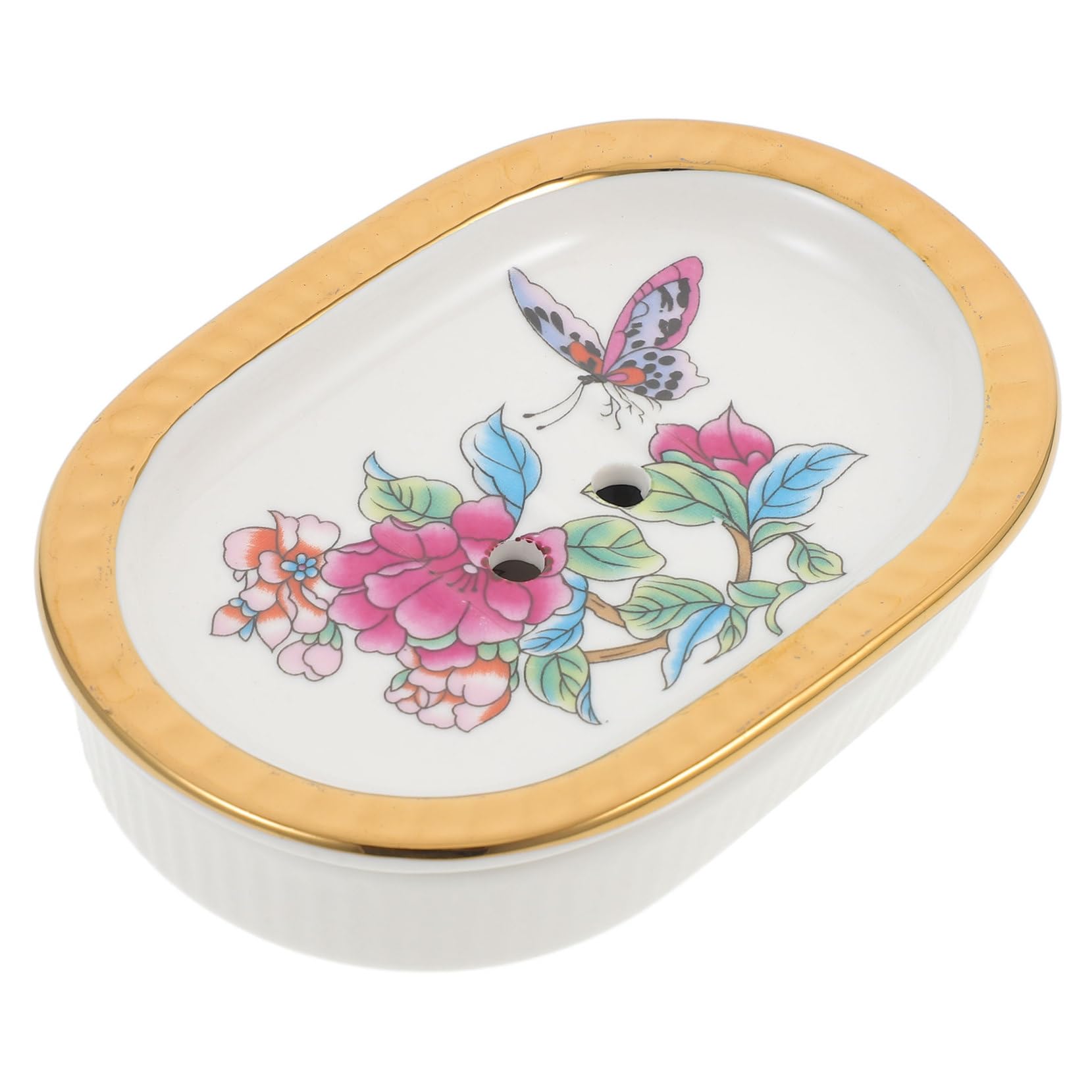 Amosfun 3 Piezas Jabonera de cerámica con Phnom jabonera autodrenante Decorativa autodrenante Drenaje cerámica Escurridor de jabón Bandeja Artículos para el hogar