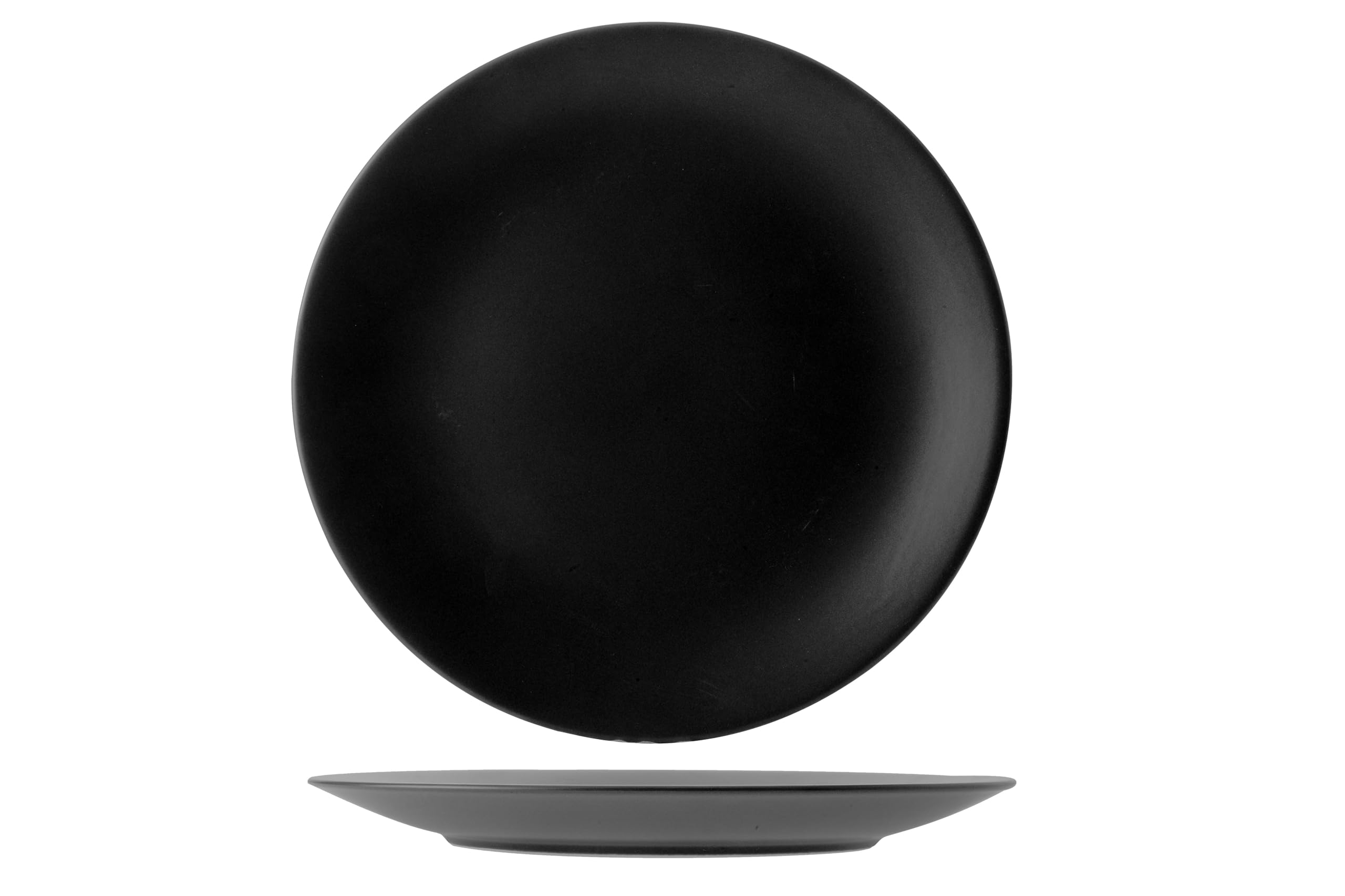 Cosy & Trendy Serena 25 cm Black Flat Plate, Set of 2