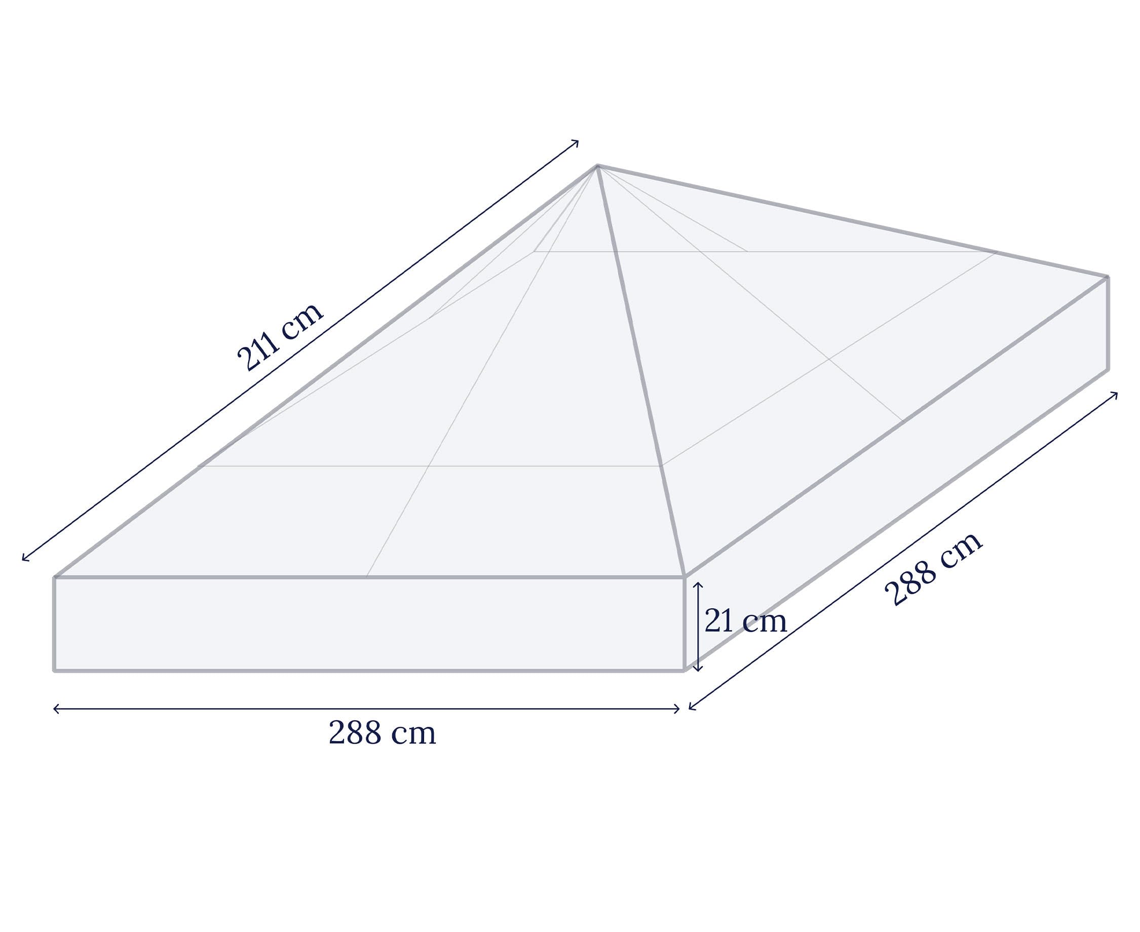 Tetto di Ricambio Impermeabile Anti UV per Gazebo 3x3 Richiudibile, Telo di Copertura, Top Cover per Gazebo Pop Up