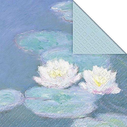 Blue Water Lilies ninfee stampato tovagliolo di