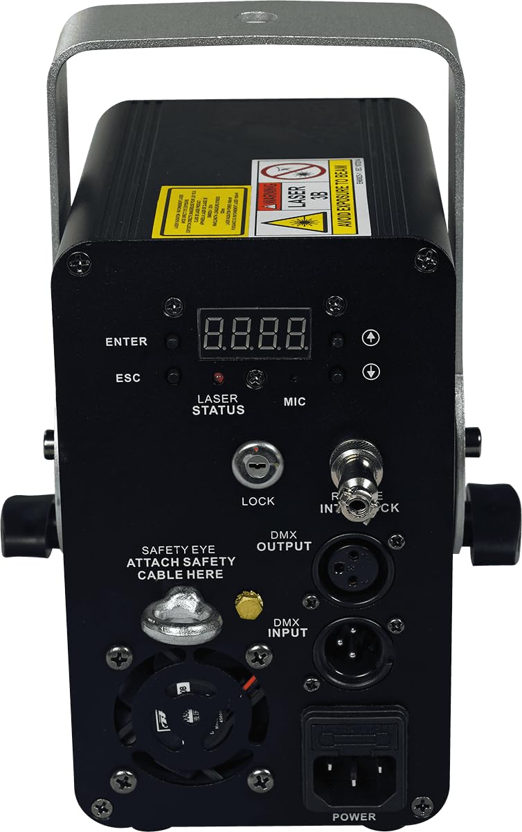 ALGAM LIGHTING - SPECTRUM 80 GREEN - Laser d'Animazione Monocolore Verde 80mW - Laser Class 3B - IP20-200 x 260 x 150 mm