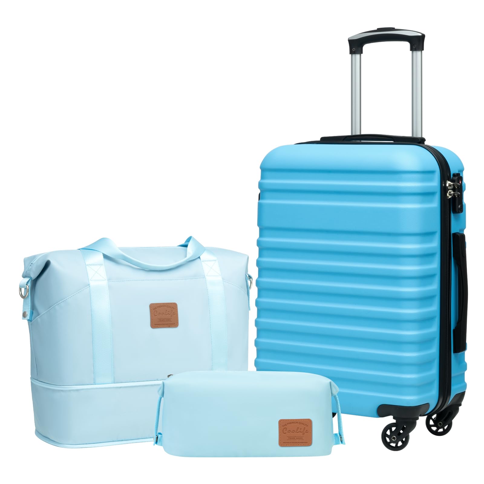 Buy COOLIFESuitcase Trolley Carry On Hand Cabin Luggage Hard Shell