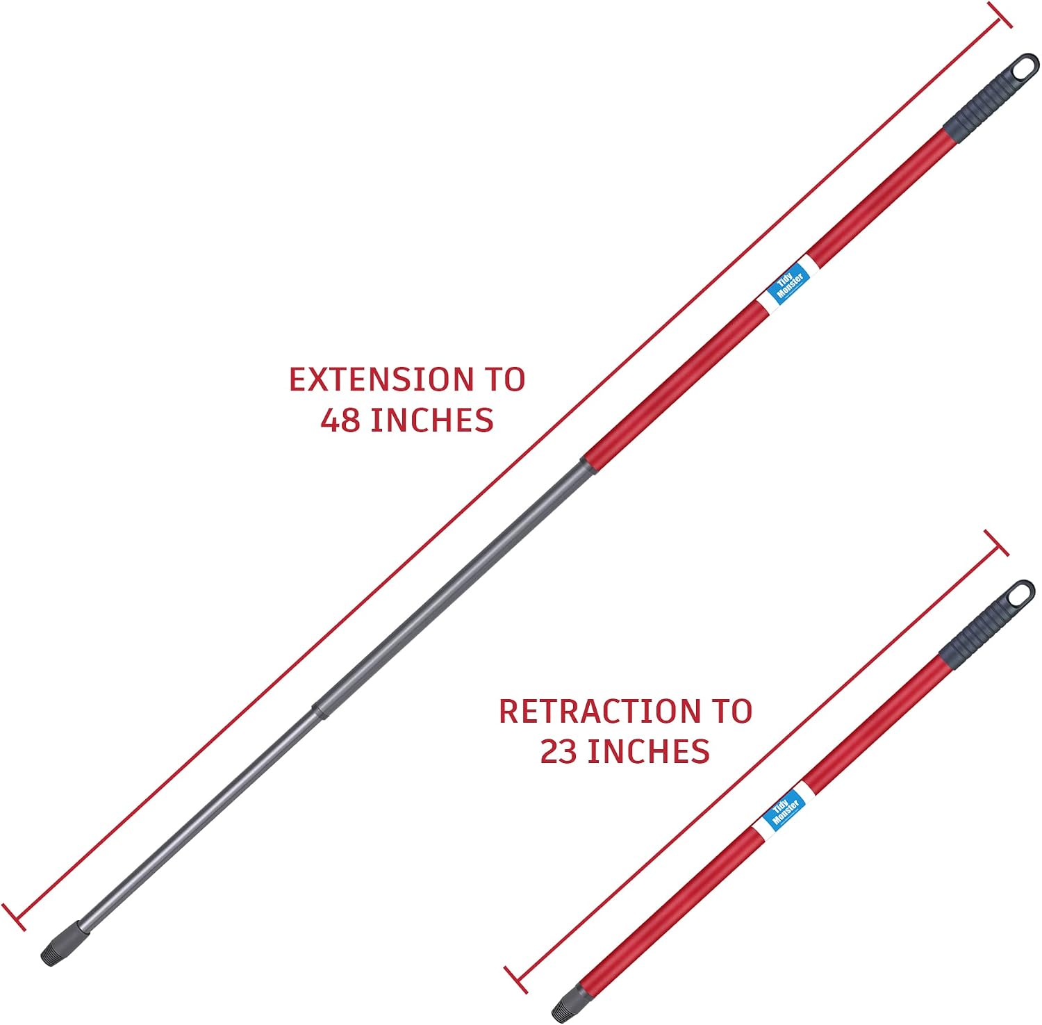 Tidy Monster Replacement Handle Compatible with O-Ceda Spin Mop, Telescope Handle Extendable from 23 inch to 48 inch 1pc