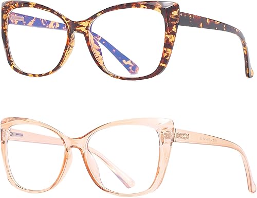 OWTXIS Paquete de 2 lentes de lectura extragrandes con diseño de ojo de gato para mujeres y hombres, ligeros y grandes, anteojos de moda (tortuga + OWTXIS Paquete de 2 lentes de lectura extragrandes con diseño de ojo de gato para mujeres y hombres, ligeros y grandes, anteojos de moda (tortuga +
