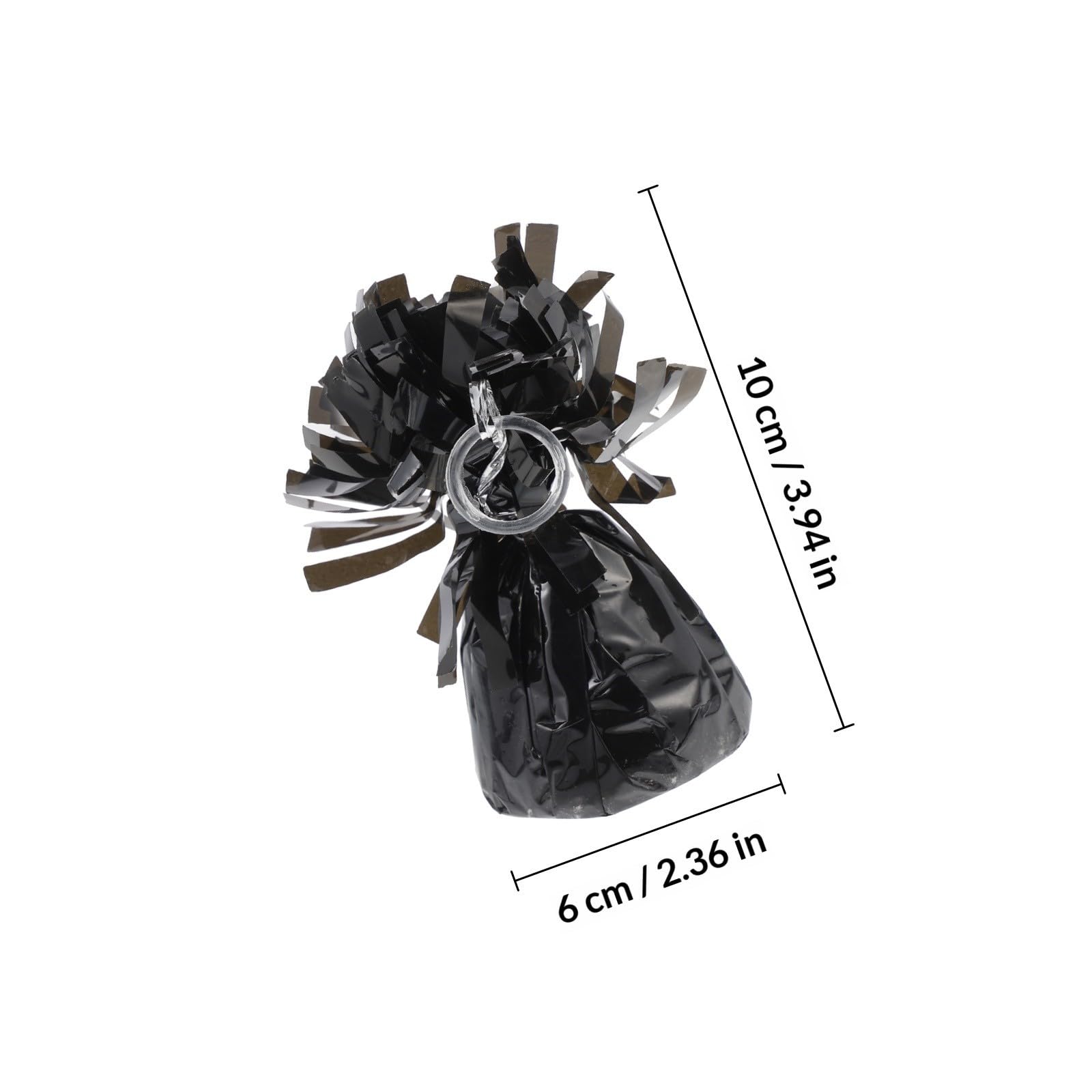 Blocco di Peso per Palloncini da Festa 12 Pezzi Nero | Calcestruzzo Rivestito in Alluminio, Piccolo Foro per Fissaggio, per Eventi Speciali e Cerimonie di Laurea
