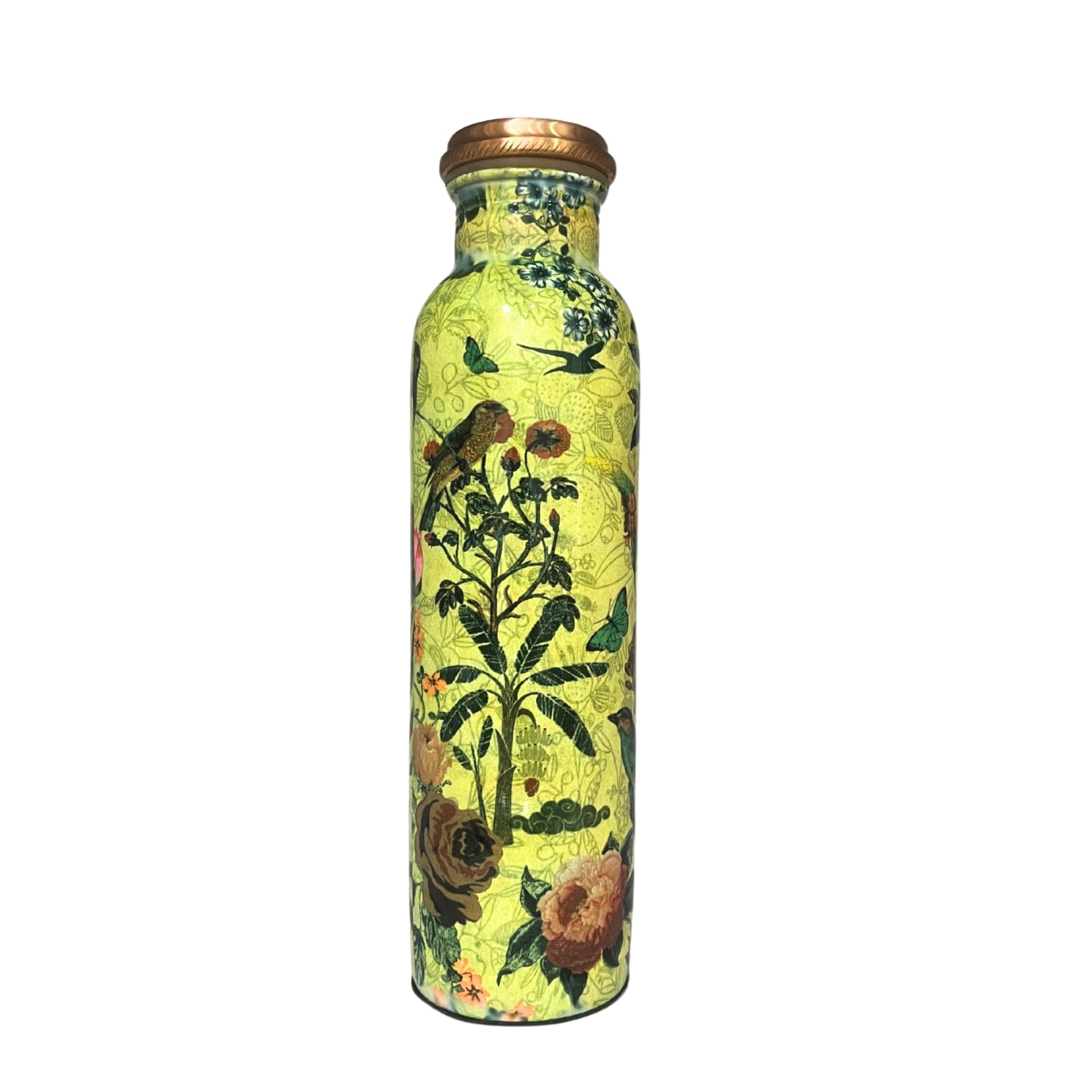 PIEPOT Copper Water Bottle 1 Ltr | Copper Bottle for Men & Women | Meena Work | 100% Pure | Leak-Proof & Insulated | Copper Bottle 1 Ltr | Best for Gifting (Slime Green)