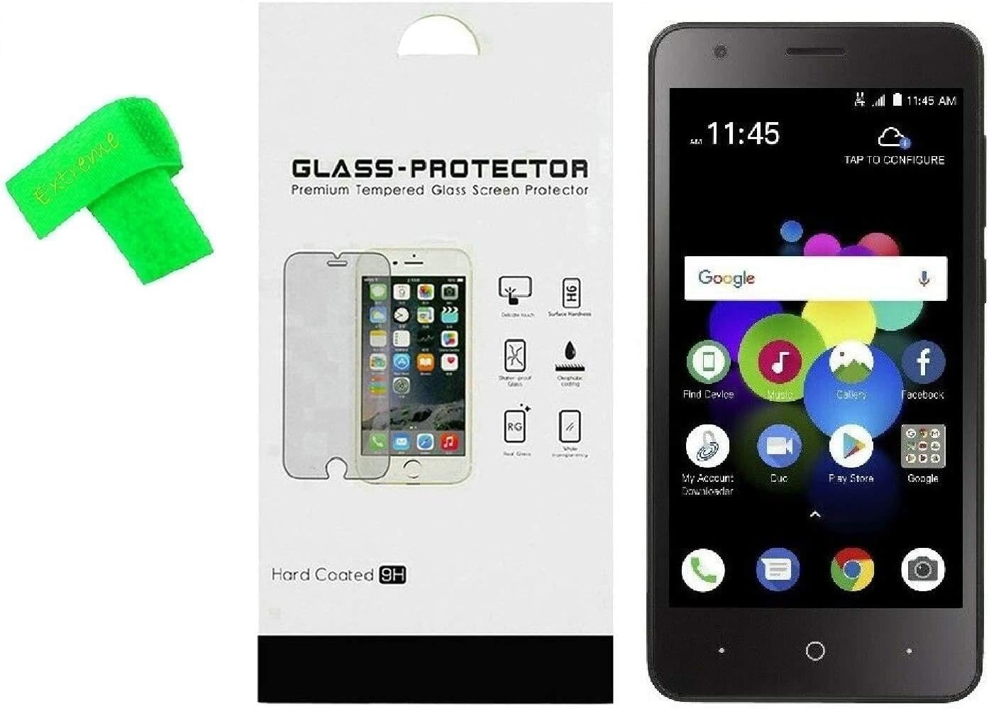 for ZTE Blade T2 Lite Z559DL 2Pack Tempered Glass Screen Protector Guard + Extreme Band (Tempered Glass)