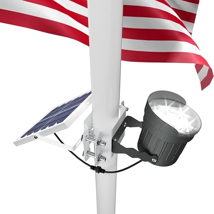 Buy Solar Flagpole Light 3in1 Design, Brightest Flag Pole Light Solar