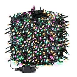 Avoalre 100 m lichtsnoer voor buiten, 1000 leds, 8 modi, 31 V kerstverlichting buiten, IP44 waterdicht, kleurrijke lichtketting voor dennenboom, bruiloft, Kerstmis, tuin, Pasen
