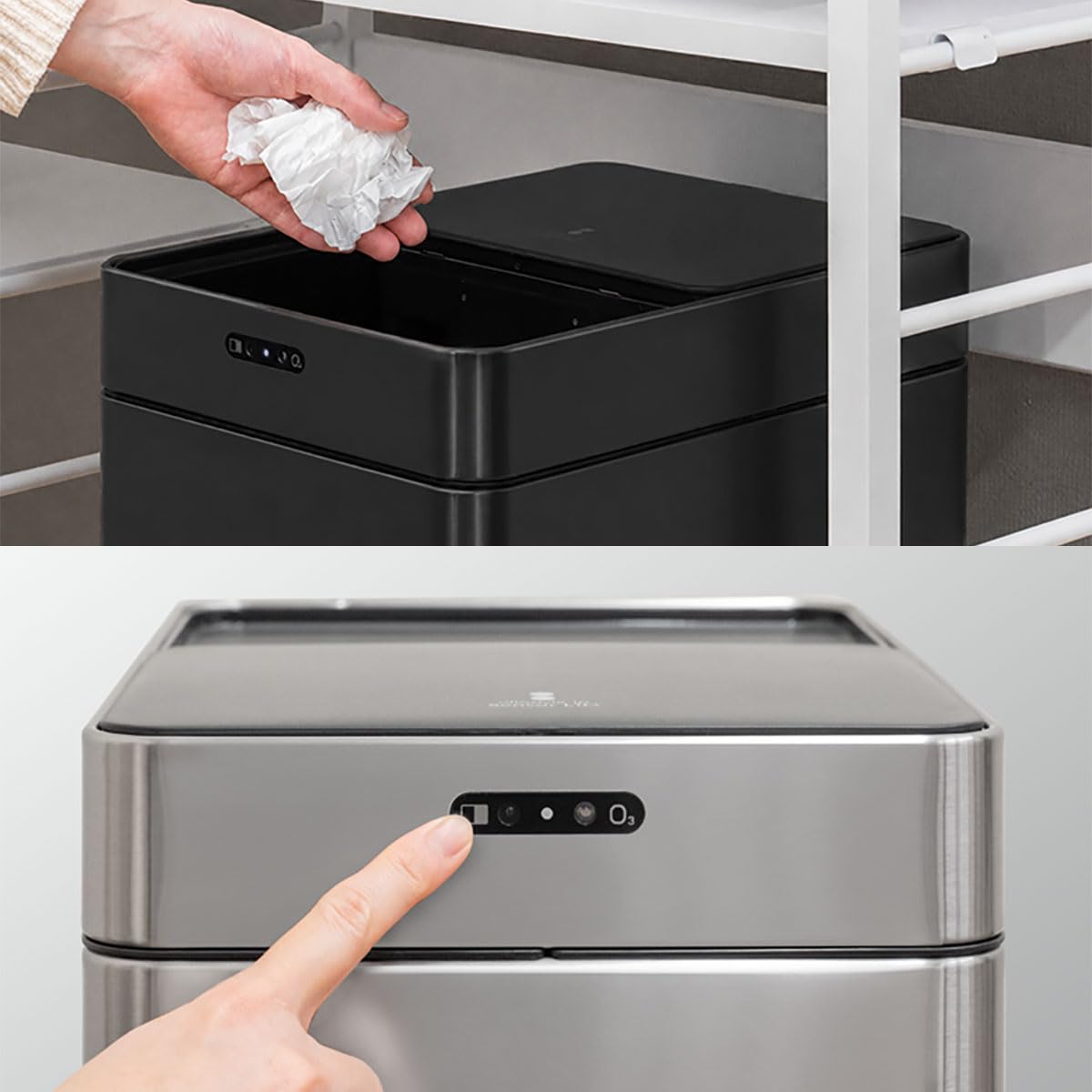 Amazon｜ottostyle.jp 自動開閉 オゾン消臭機能付き ゴミ箱 【専用蓋