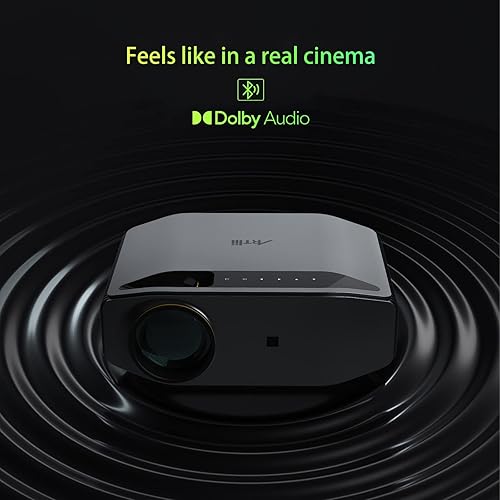 Miniatura 7 de Proyector inteligente de enfoque automático con sistema operativo certificado, ARTlii Amento 5G WiFi proyector para exteriores, Bluetooth