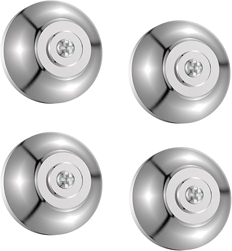 Miniatura 9 de Audiocrast IF4021S - Almohadillas de aislamiento para altavoces de alta fidelidad, 4 unidades, acero inoxidable, 1.575 x 0.827 in, plateado,