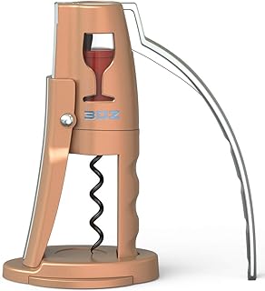 Premium Quality Vertical Lever Corkscrew Wine Bottle Opener with Foil Cutter (GOLD)