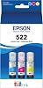Epson 522 EcoTank Ink Ultra-high Capacity Bottle Color Combo Pack (T522520-S) Works with ET-2720,2800,2803,2840,4700,4800,4810,(Pack of 2)
