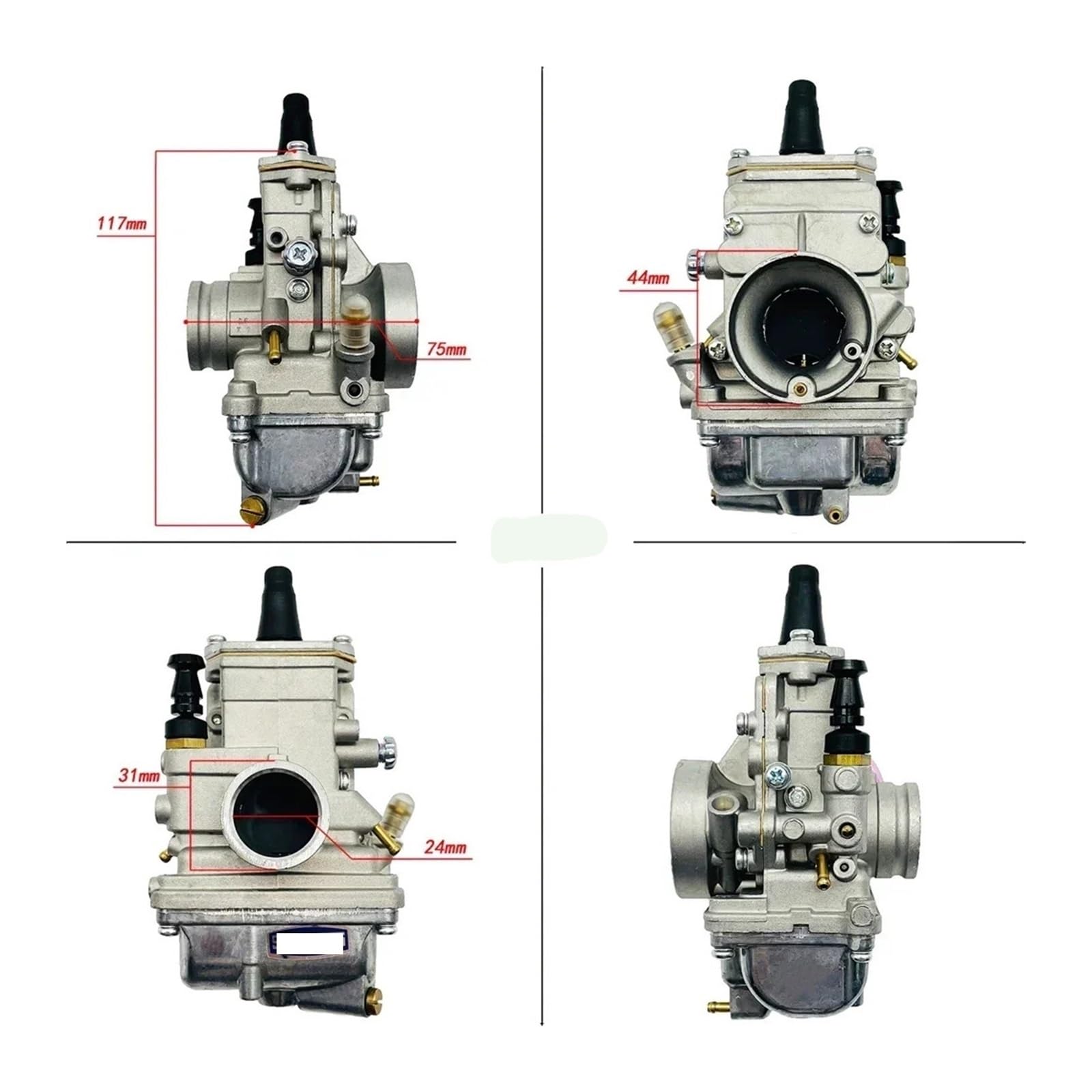 carburador de desbrozadora de gasolina Atv 2 tiempos tm24 24mm 11,7 44mm carburador suministro de combustible tanque gasolina para carreras motos