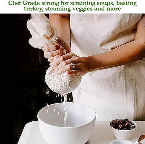 Miniatura 3 de Regency Wraps Paño de queso 100 % algodón de grado chef, 36 x 72 pulgadas (2 yardas), sin blanqueador ni tinte, seguro para alimentos para cocinar,