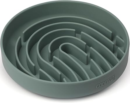 Coomazy Slow Feeder Dog Bowls, Silicone Anti Choking Puzzle Dog Food Bowl