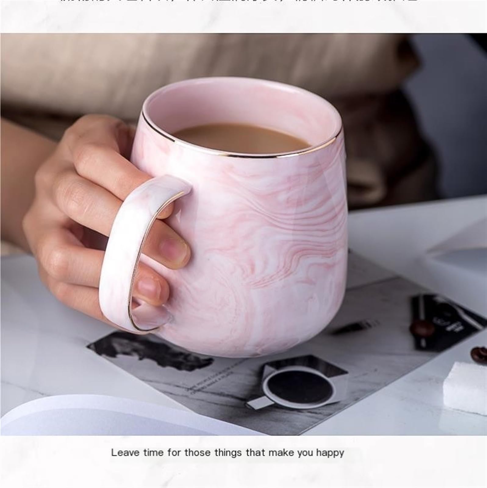 Tasse Keramik Kaffee Haferflocken Frühstück Teetasse für Mädchen und Frauen Home Office