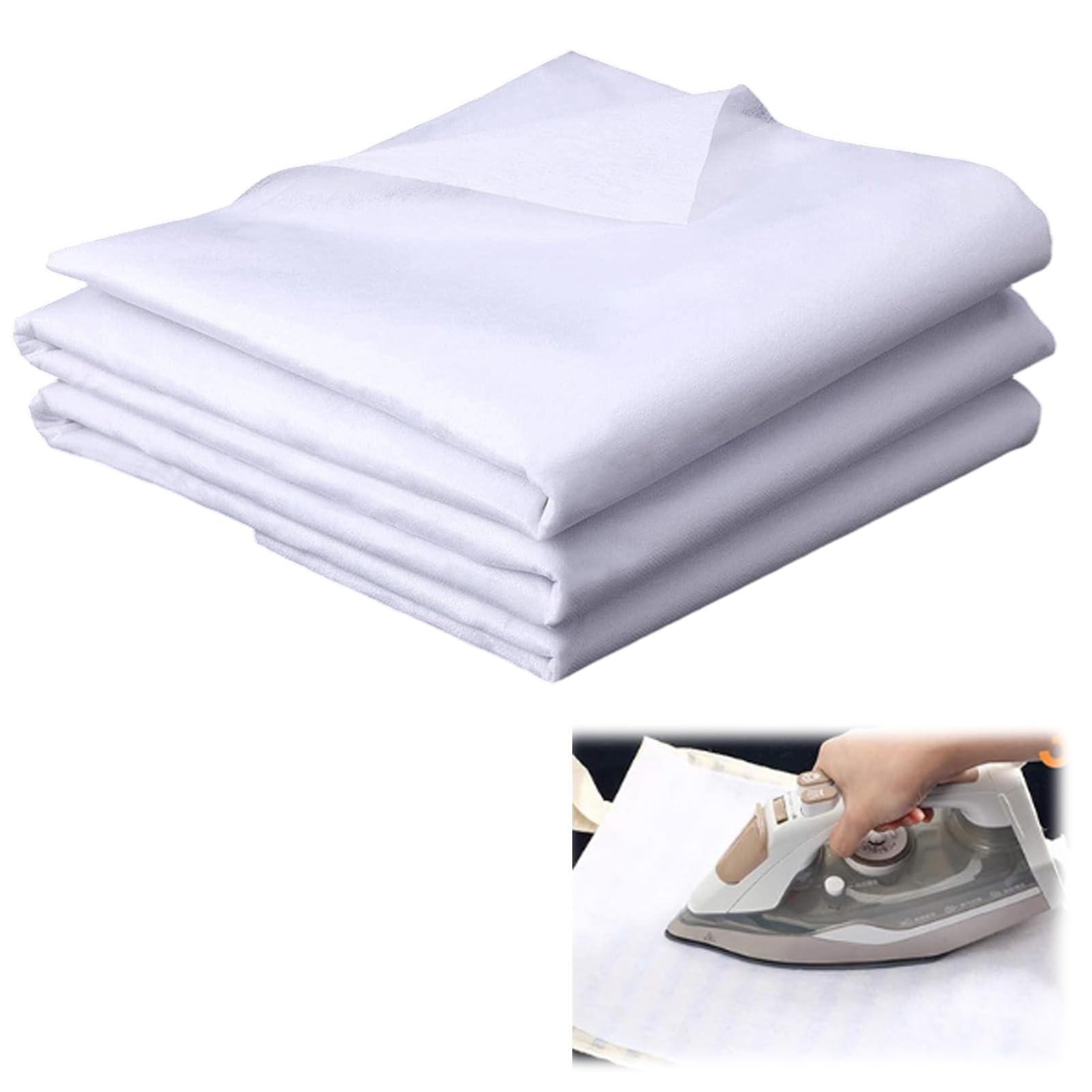 5M White Interfacing for Sewing Iron on, Iron on Interfacing, Ironon Interfacings Medium Weight for Sewing, Quilting, Crafting and Dress MakingοΌ100 * 500 CmοΌ