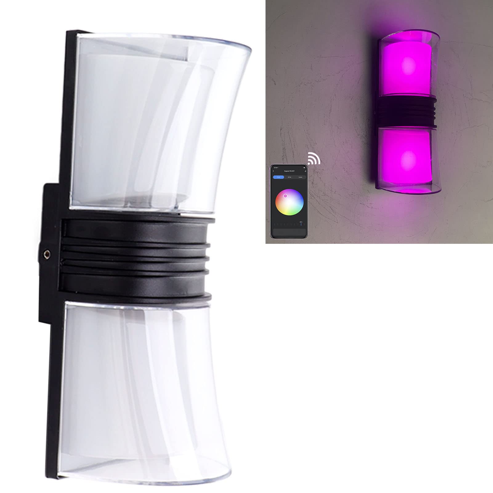 Hyuduo Luci da Parete a LED Intelligenti, WiFi Bluetooth RGBW Applique da