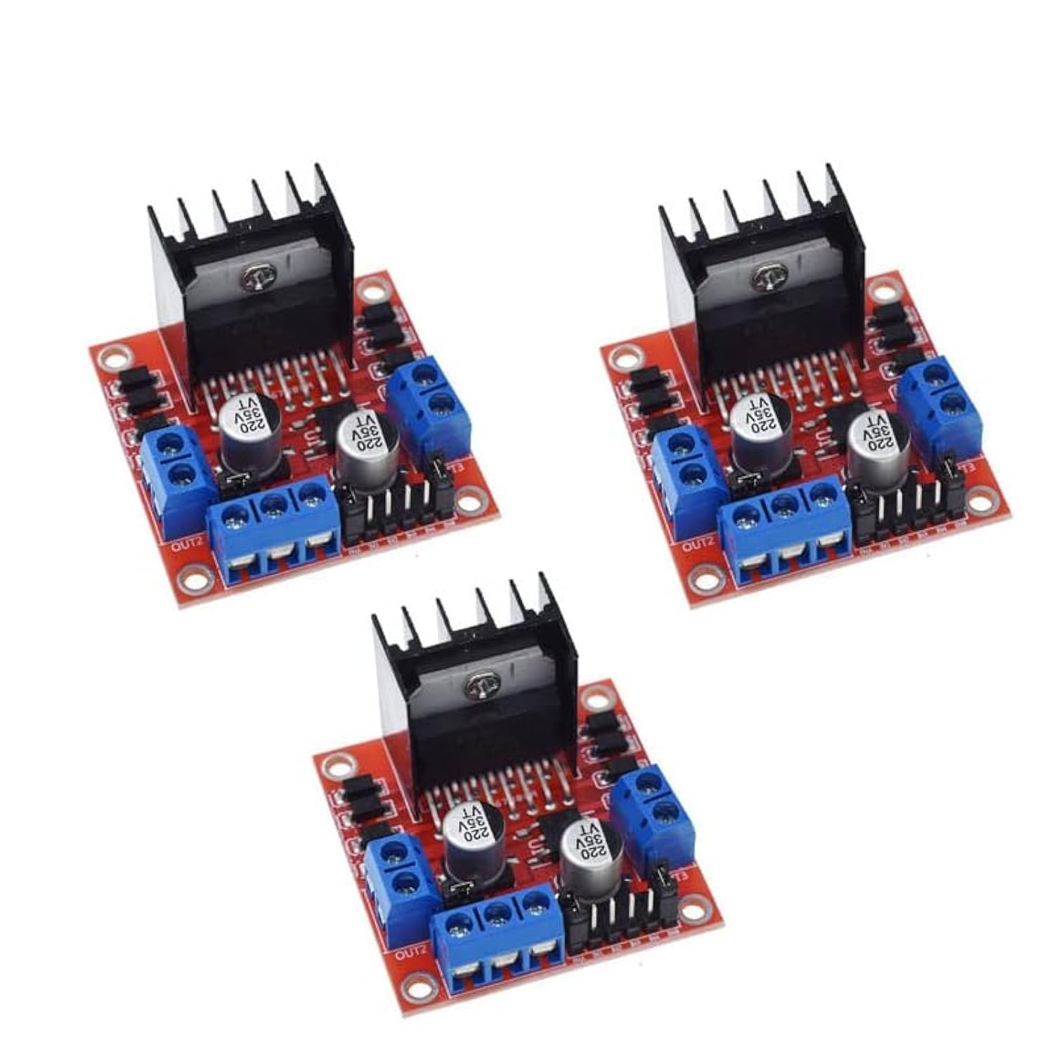 Reland Sun 3pcs L298N L298 Module Motor Drive Controller Board Module Dual H Bridge DC Stepper