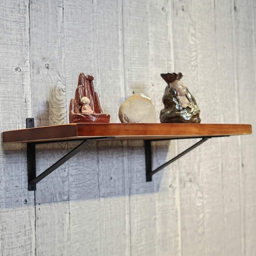Floating Shelf Brackets Heavy Duty Metal 1 Pair Black Shelf Brackets Tripod Industrial Iron Floating Shelves Rustic Wall Mounted Shelf Supporter (Size : 8inch(20cm))