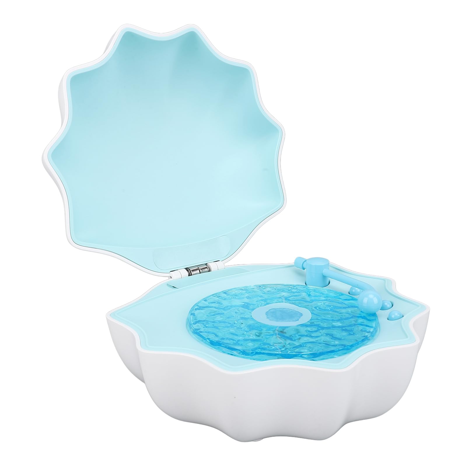 Bewinner Shell Bluetooth Speaker, Shell Speaker, Waves Bluetooth Speaker with Mood Lamp, LED Seashell Small Bluetooth Speaker, Ocean Wave Projector Shell Light for Bedroom,Party (Blue)