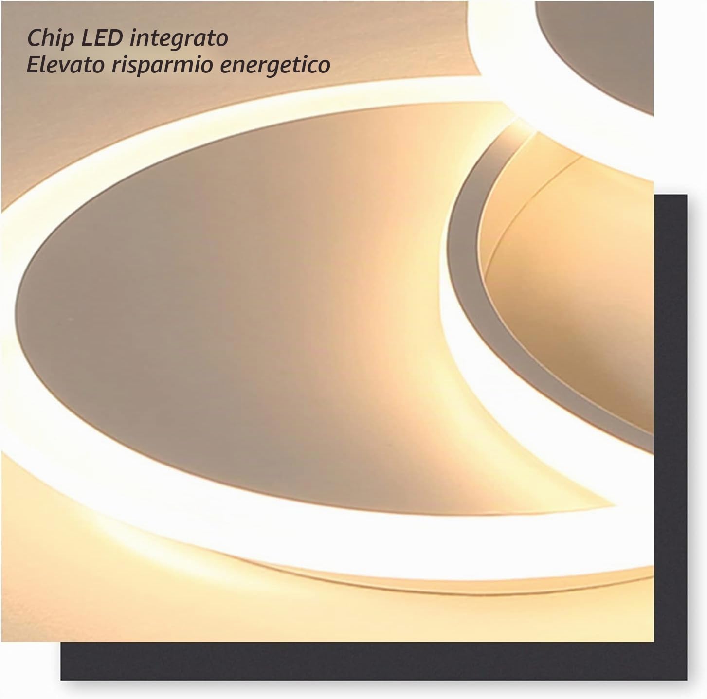 Lampadario Camera da Letto, Plafoniera LED Soffitto Moderna | lampadario Dimmerabile 3000K-6000K con Telecomando, luce a soffitto 42 * 35cm