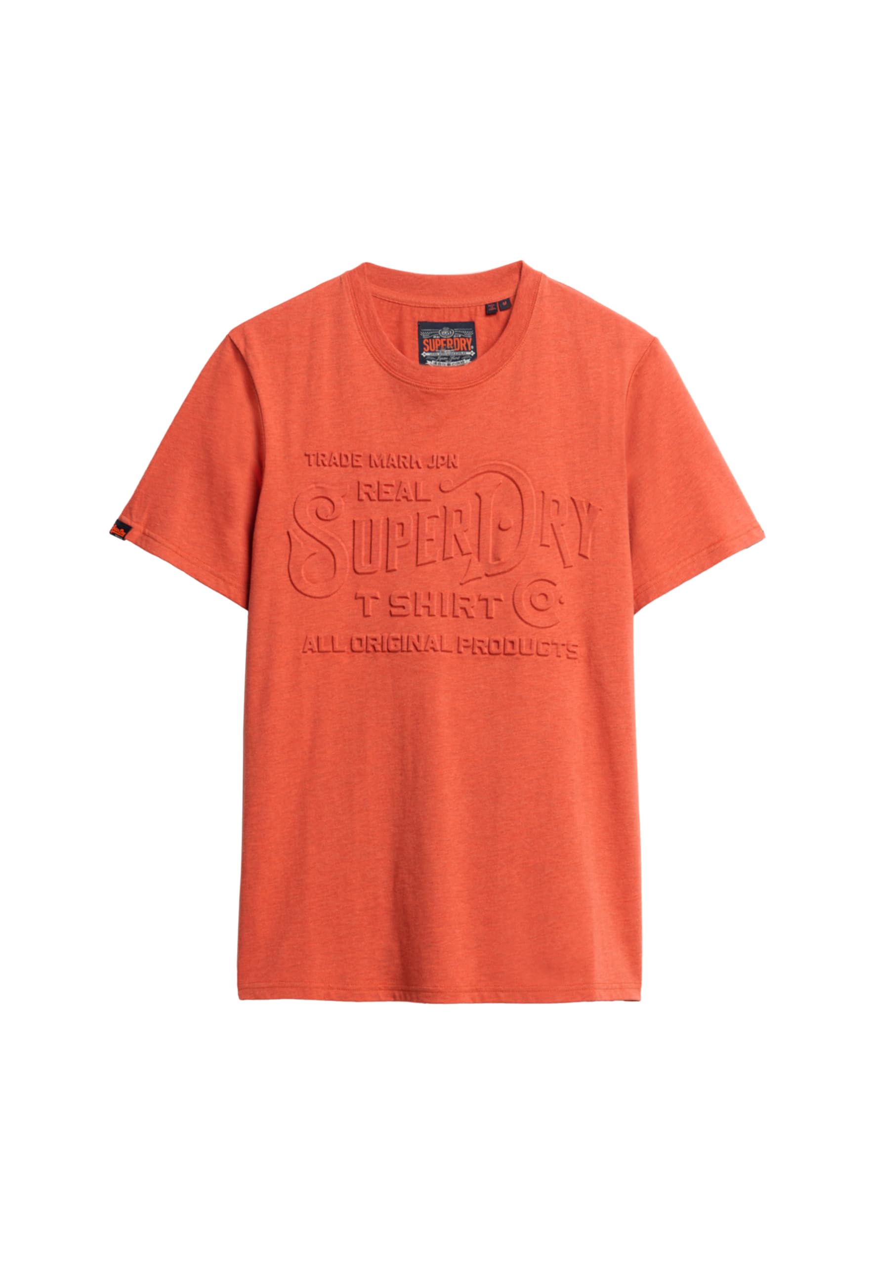 Superdry Men's Mottled Paprika Workwear Embossed Relaxed Tee Vest, Xxl