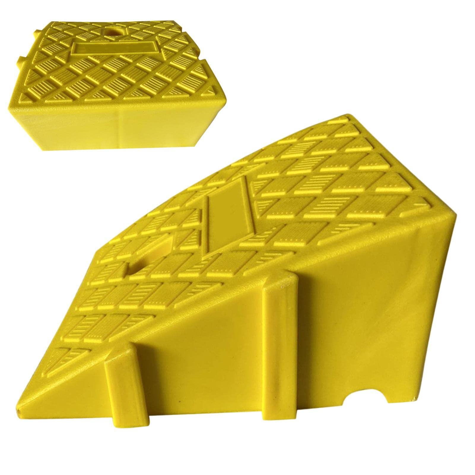 Generic Car Curb Ramp - Lightweight Curb Ramps | Heavy Duty Threshold Ramp | Small Step Ramps for Cars | Threshold Ramp Set for Low Cars Loading Dock Bike Motorcycle Wheelchair Mobility, Yellow