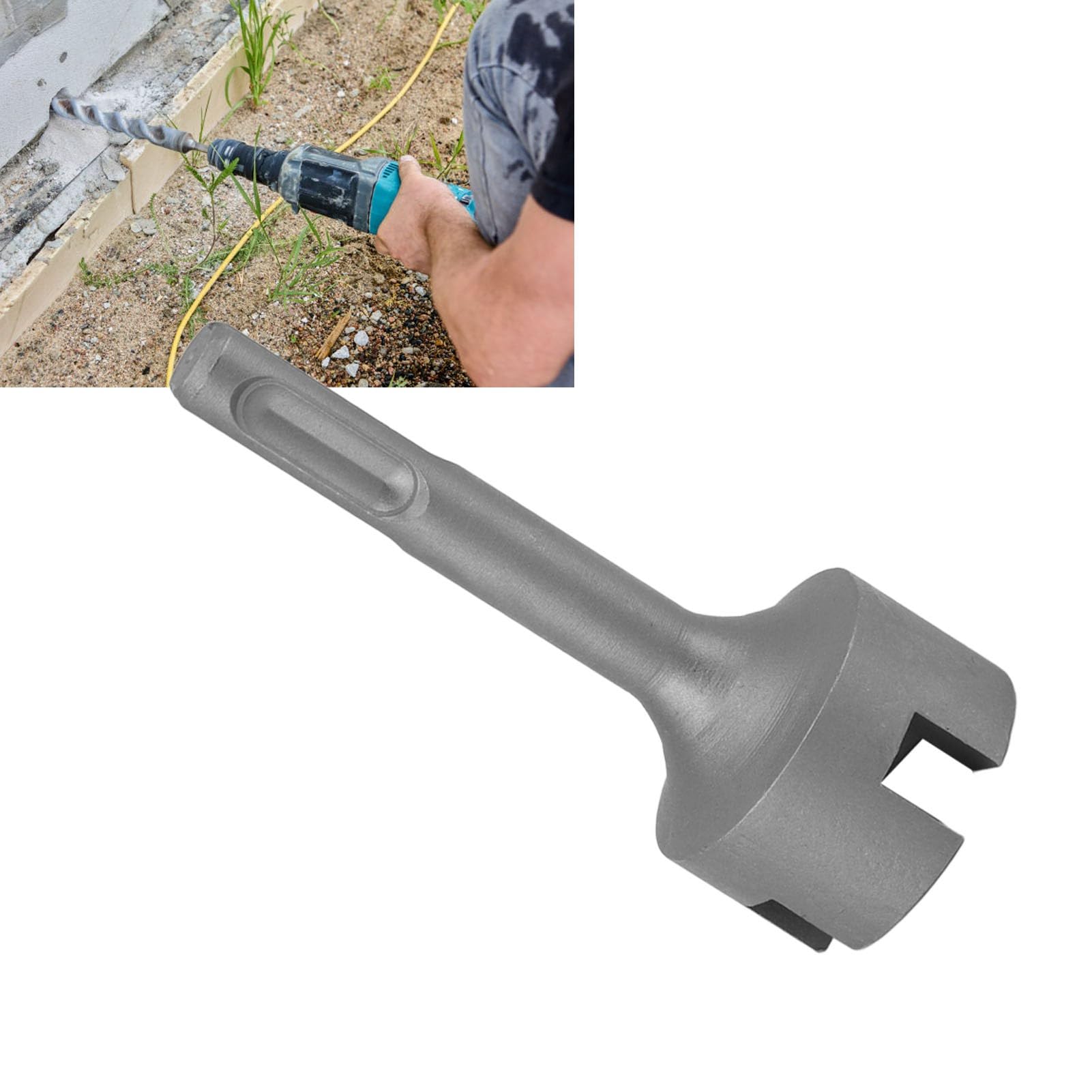 Cacciavite per Asta di Terra SDS Plus, Punte per Asta di Terra in Metallo Utensili per Trapano per Trapano a Percussione SDS Plus(Attraverso)
