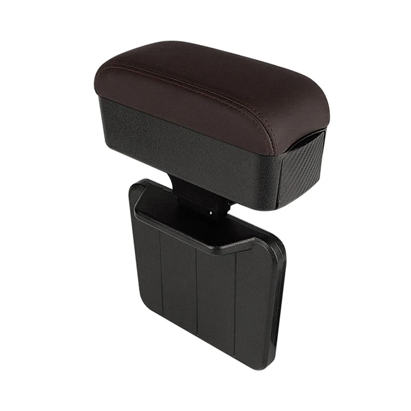 CGBWMB Arm Rest for Car Universal Adjustable Height Car Armrest Storage Box Organizer Elbow Support Cushion Armrest Box(Brown)