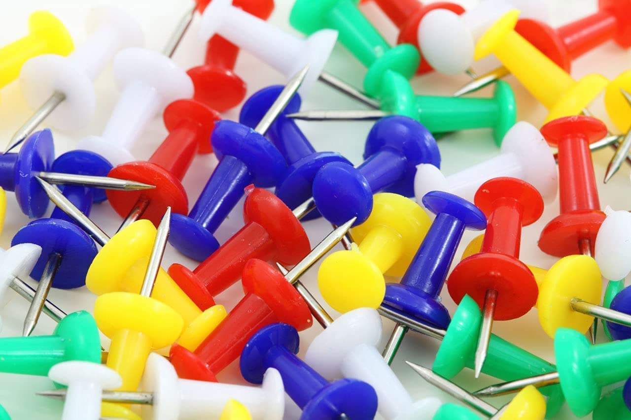 Requisite Needs Push cork board Pins Drawing Pins for Cork Notice Board Thumb Tacks (300 Pins)